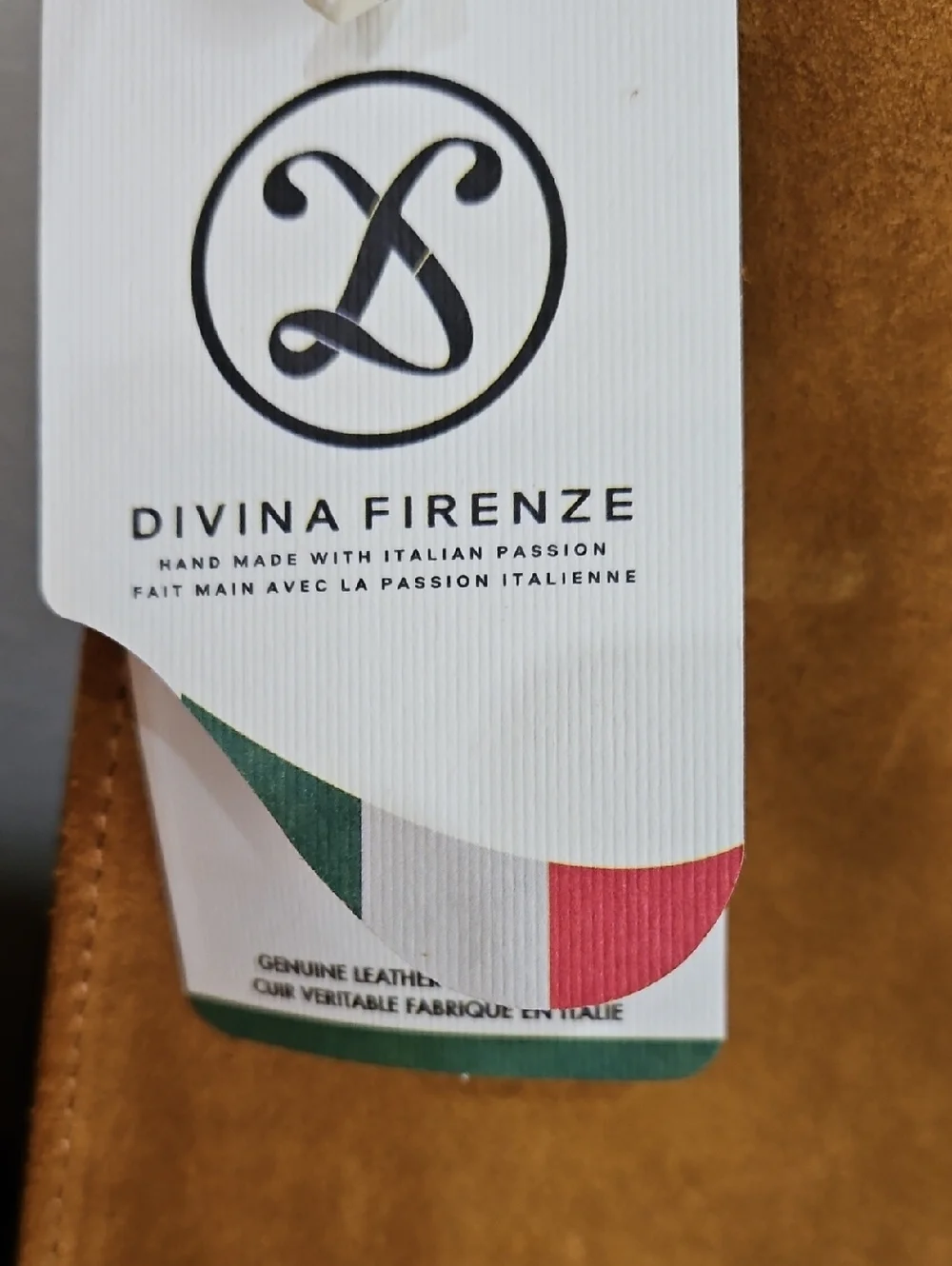 NWT Divina Firenza Caramel  Italian Suede Fringe Shoulder Bag Made In Italy - Picture 2 of 11